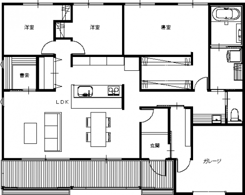 大好きなインテリアに囲まれた　アメリカンスタイルの平屋