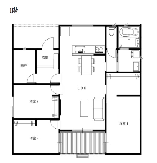 規格住宅をカスタマイズした平屋の施工事例