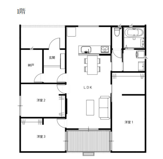 動線を考えたコスパと実用性を考えた平屋の施工事例