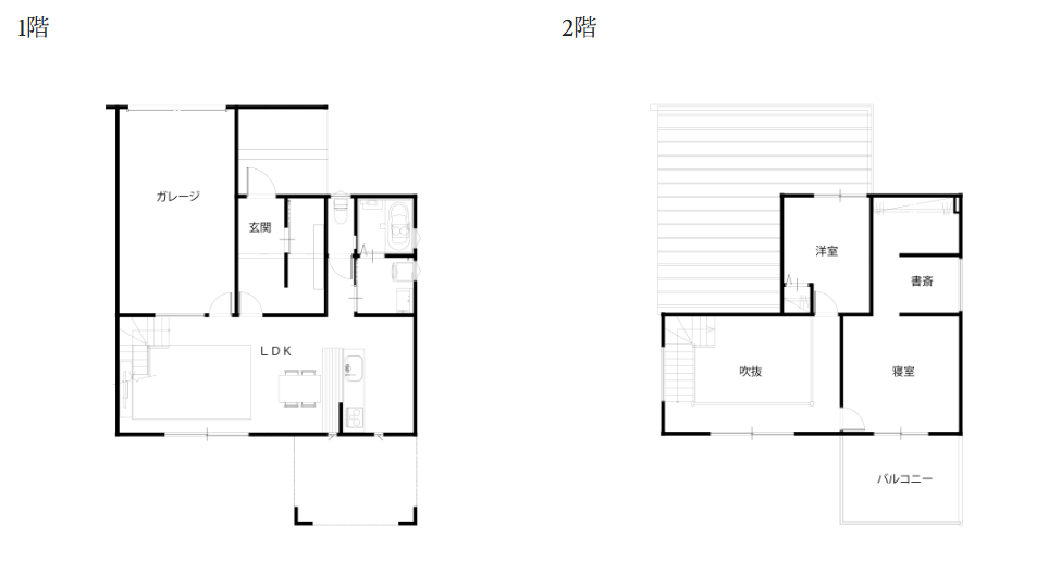 開放感のあるダウンリビングが魅力のガレージハウスの施工事例