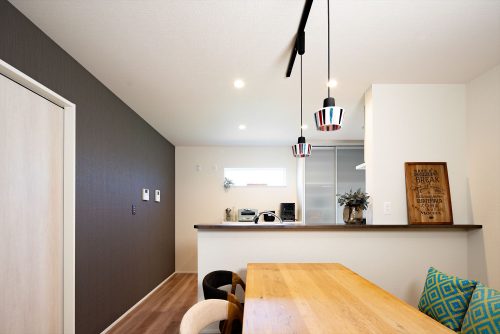 陽光を受ける片流れ屋根　シンプルスタイルの平屋