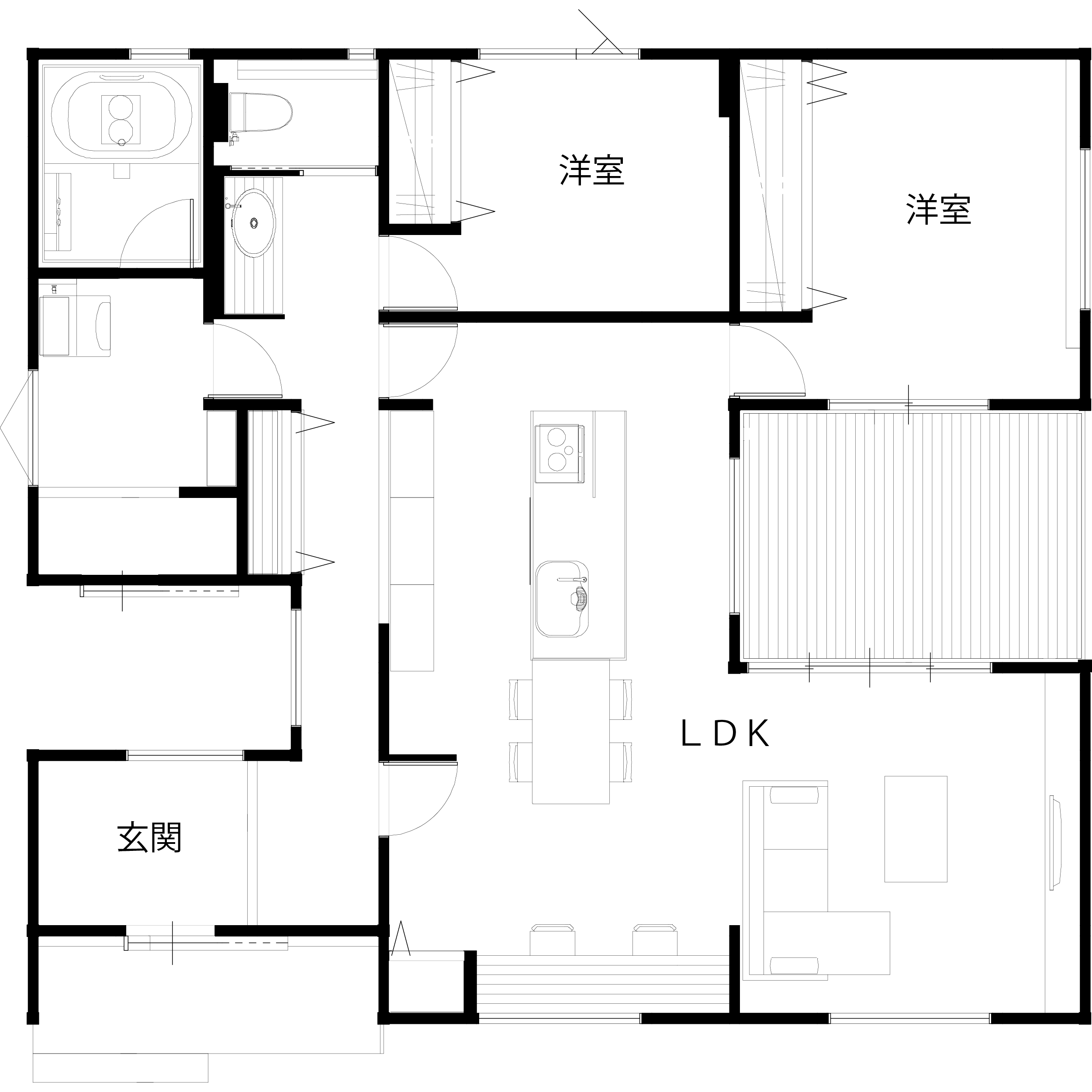 独立したリビングの間取り