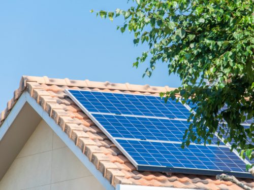 カリフォルニアスタイルの家は屋根が広いので太陽光パネルを設置しやすい