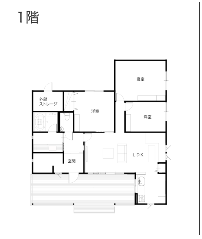 【間取り図】海風感じるリゾート感漂う千葉の別荘事例｜平屋・2階建て・サーファーズハウス