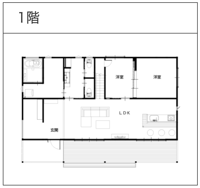 【間取り図】海風感じるリゾート感漂う千葉の別荘事例｜平屋・2階建て・サーファーズハウス