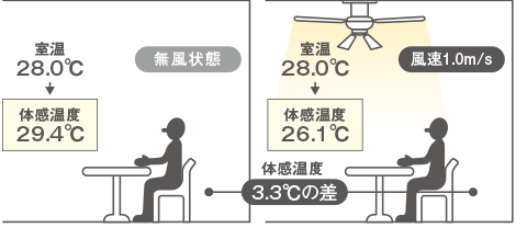 シーリングファンで夏も冬も快適に