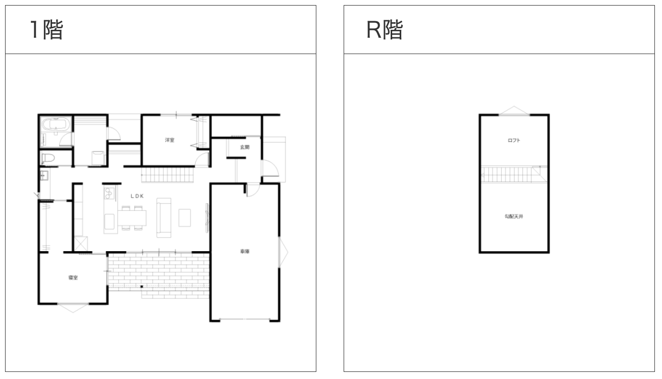 リビング階段でより快適なロフトに・間取り図