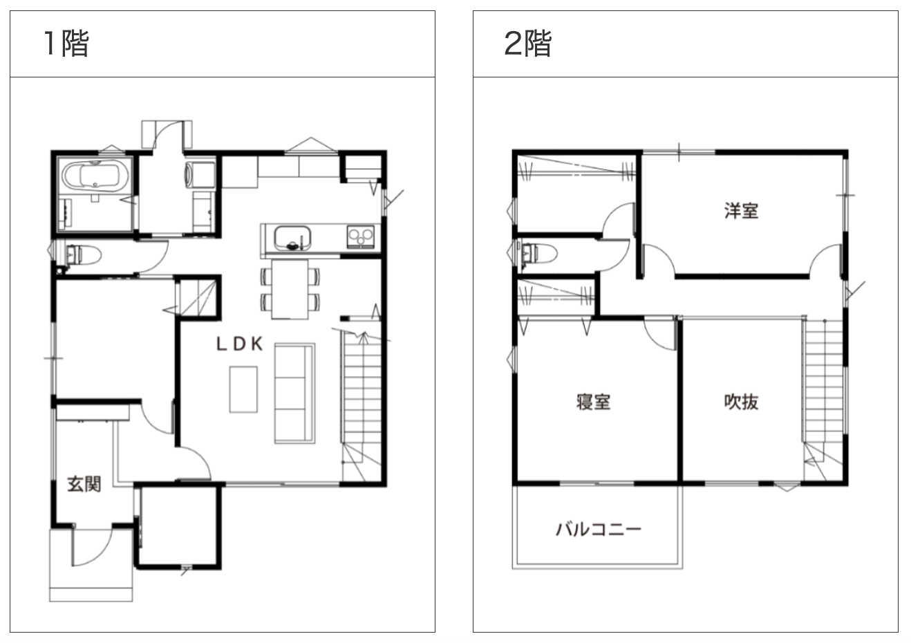 箱階段で階段下を有効活用・間取り図