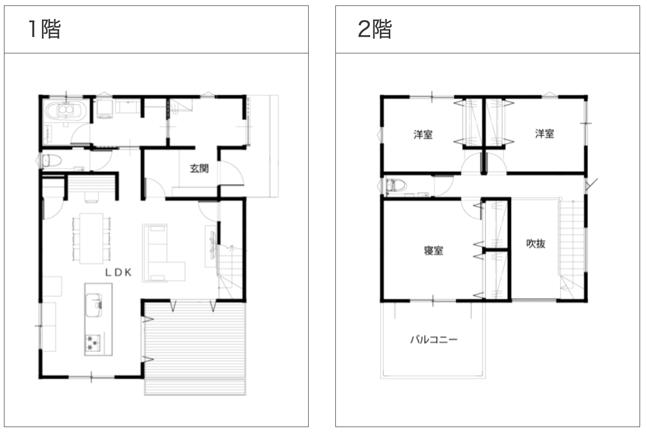 高窓で明るく爽やかな印象のリビングに・間取り図