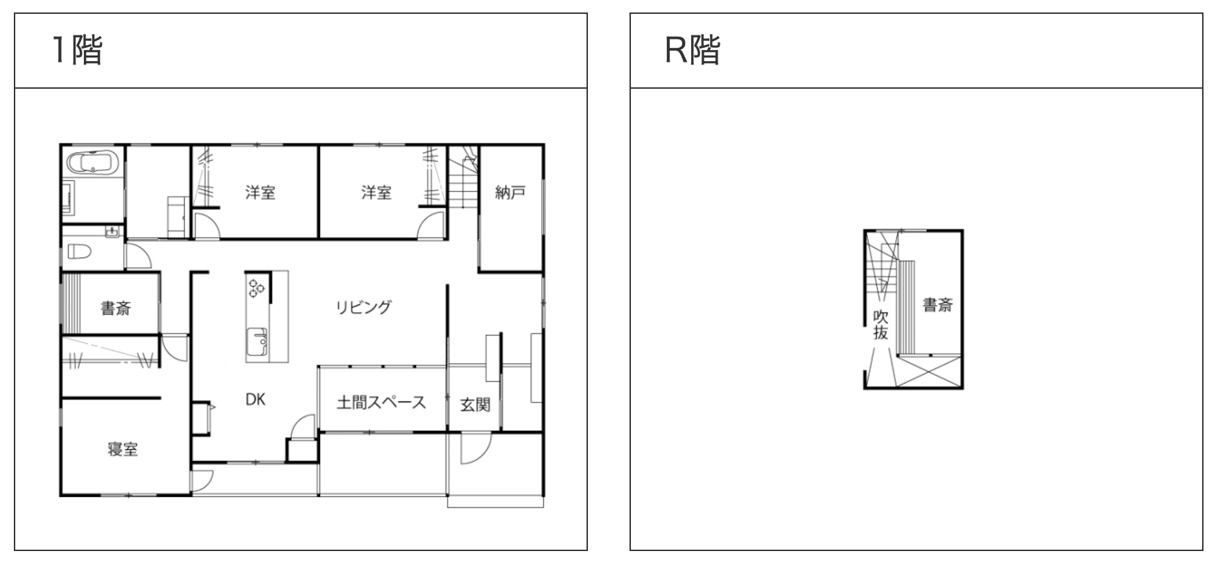 リビングとは離れた場所にあるスキップフロア｜間取り図