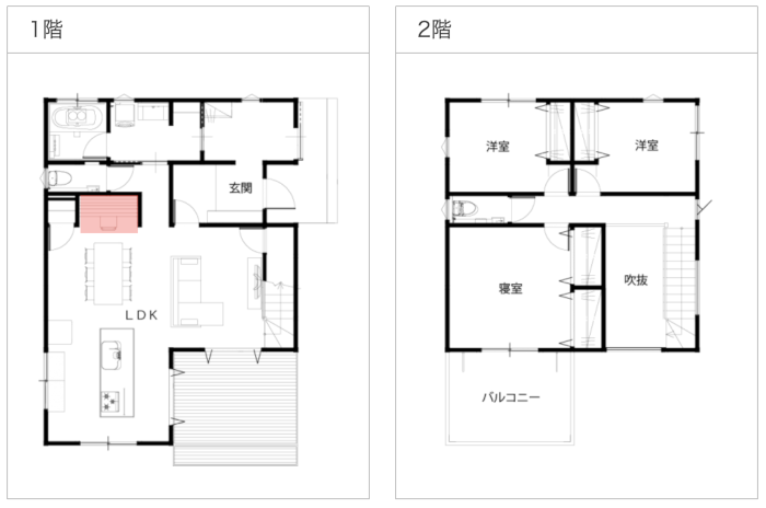 書斎の間取り図