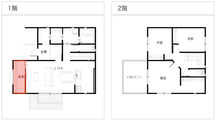 書斎の間取り