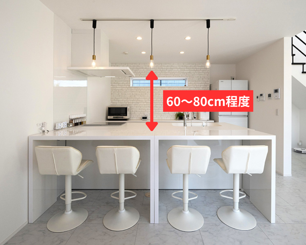 ペンダントライトの高さの目安