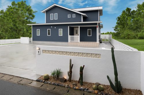 深い青が空にとける　リゾートアメリカンハウス